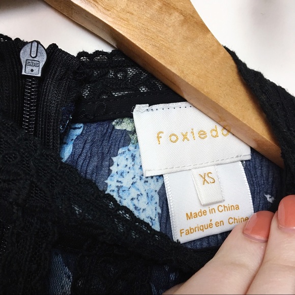 Foxiedot Juniper Blue Floral Mini Dress - Picture 3 of 5